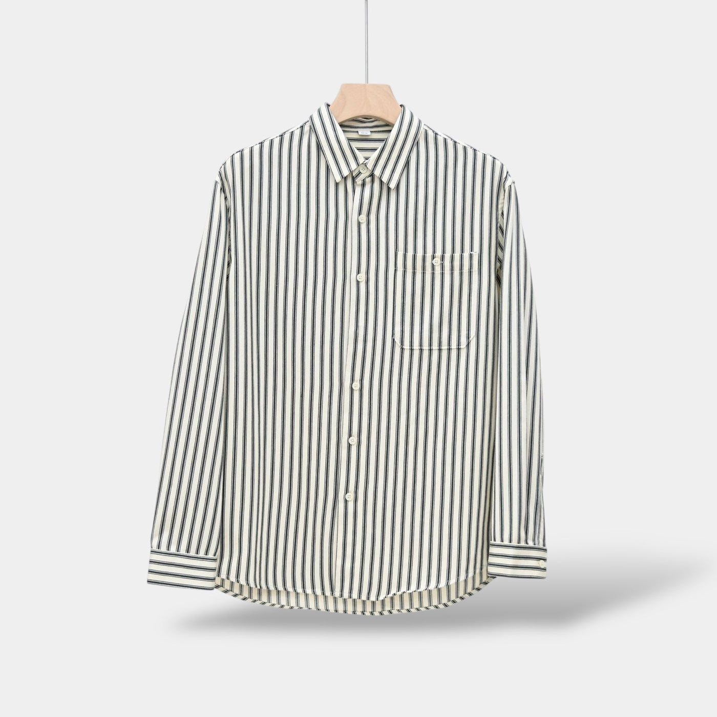 Camicia a righe a maniche lunghe