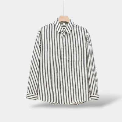 Camicia a righe a maniche lunghe