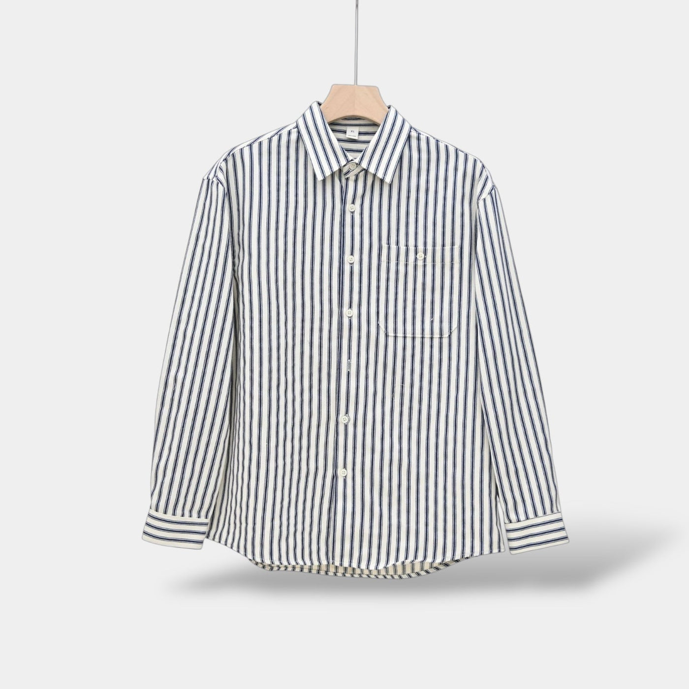 Camicia a righe a maniche lunghe
