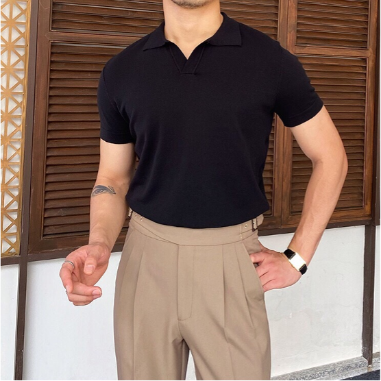 OLD MONEY Polo con Scollo a V