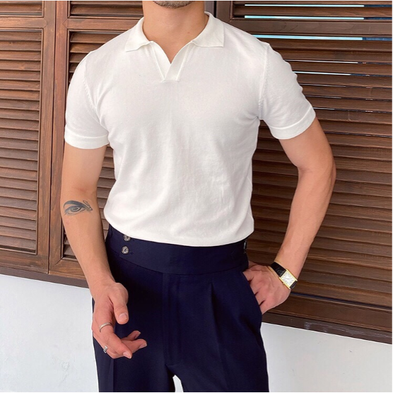 OLD MONEY Polo con Scollo a V